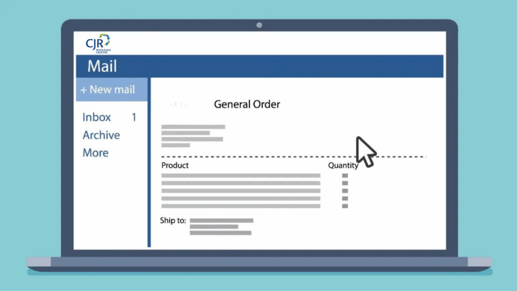 1 Ordering System Reviewing orders of CJR Wholesale Grocers