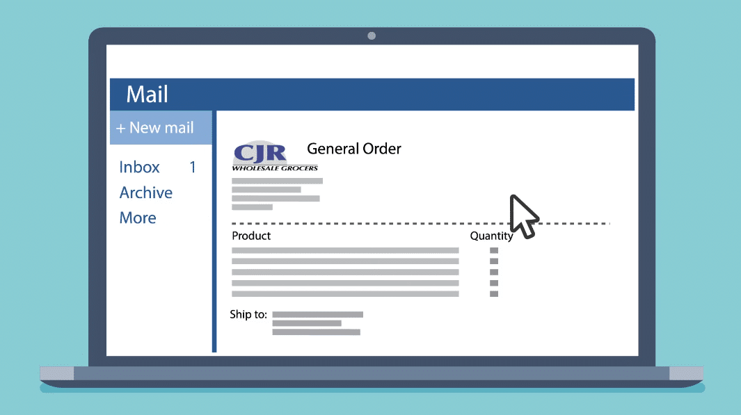 Ordering System Reviewing orders of CJR Wholesale Grocers