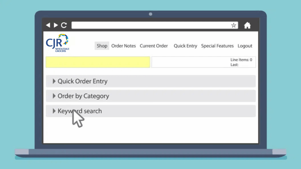 4 Ordering System Search process