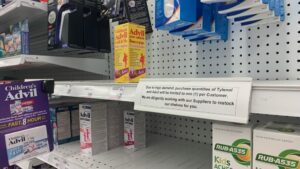 Account of tylenol shortage canada and kid's advil shortage 2022 by CJR Wholesale grocers